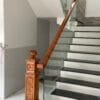 Cầu Thang Kính Tay Vịn Gỗ