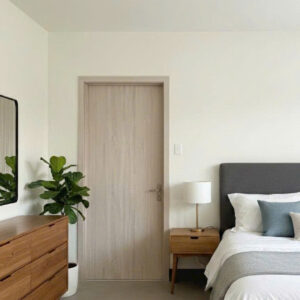 Cửa composite vân gỗ đẹp cho phòng ngủ, phòng làm việc, nhà phố hiện đại